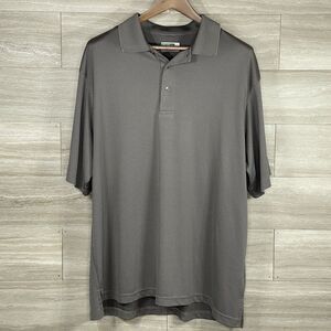 Ben Hogan Checkered Gray Performance Polo Short Sleeve Shirt Logo Mens XXL EUC